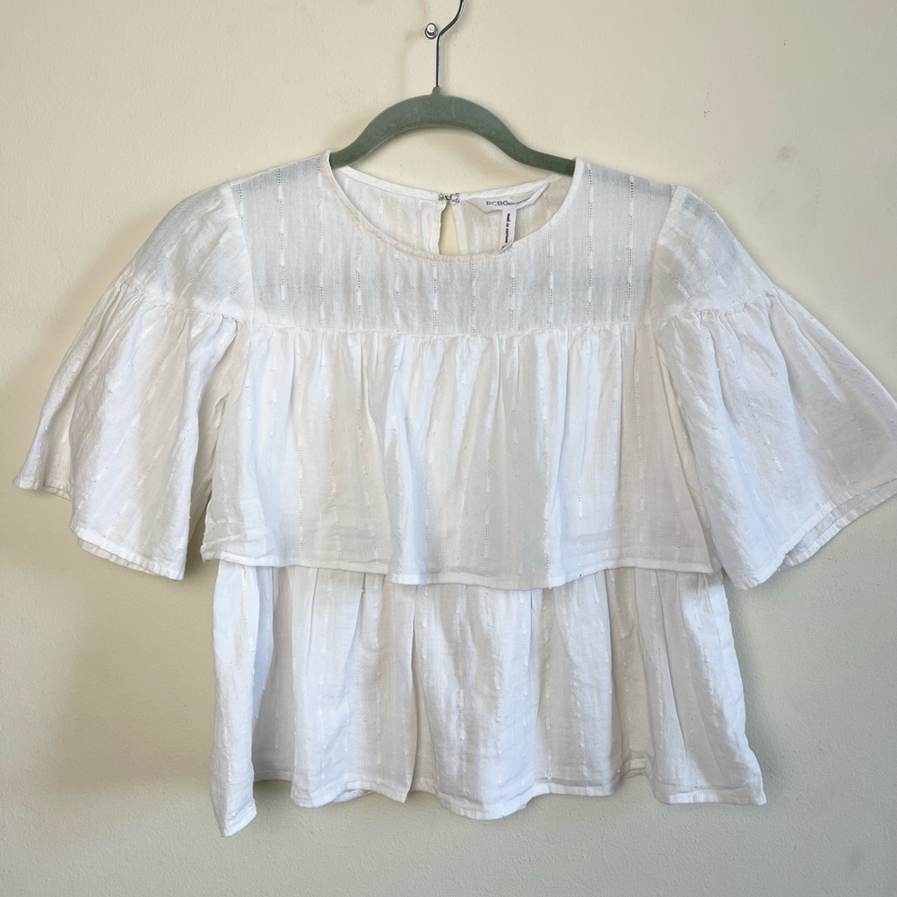BCBGeneration White Layered Blouse